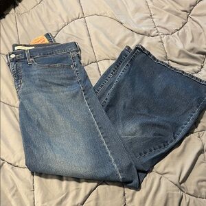 Levi's Women's 318 Shaping Wide Leg Blue Jeans